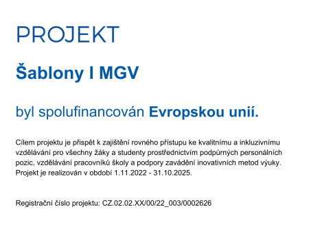 Projekt Šablony I