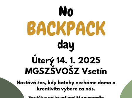 No Backpack day 